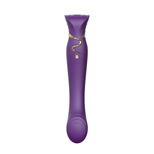 Вибратор Queen с кристал Swarovski и загряване Twilight Purple