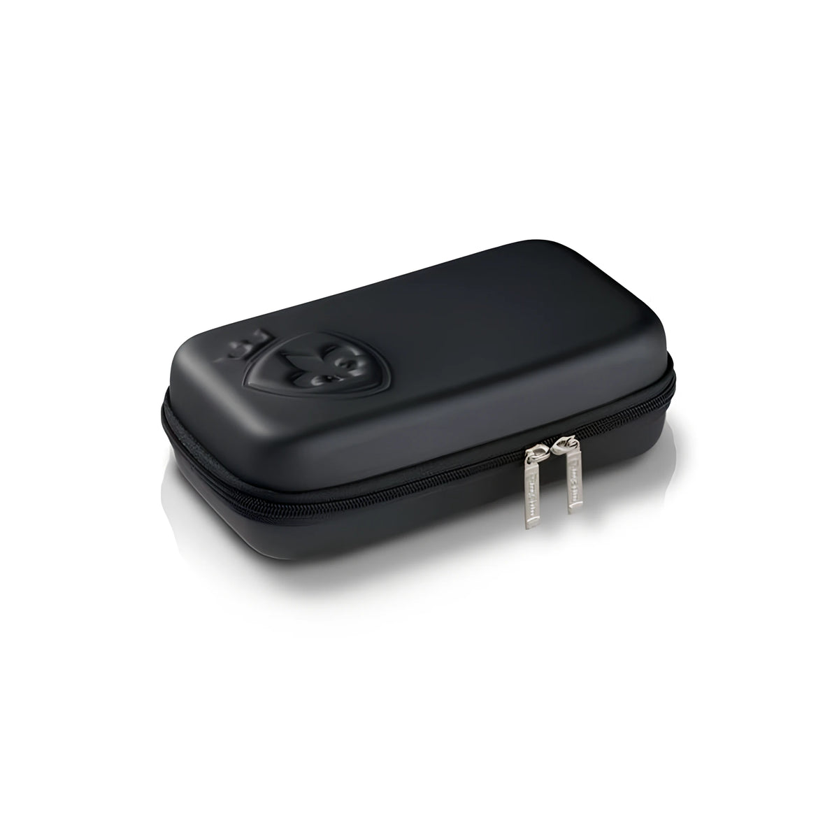 Черен твърд калъф за съхранение с цип и релефно лого на капака, към вибратора Daring Danny с електростимулация на My Stim