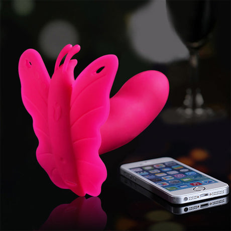 Вибратор с клитор стимулатор Lydia I Smart Butterfly Pink