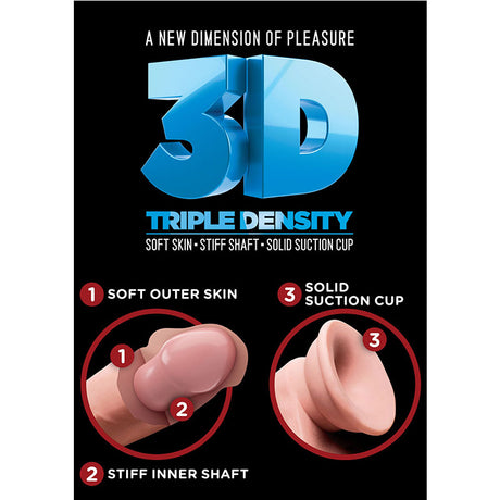 Дилдо Triple Density с тестиси 25см