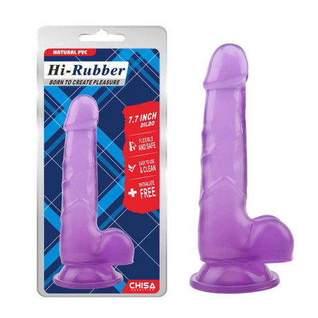 Дилдо Hi-Rubber 19.5 см, лилаво
