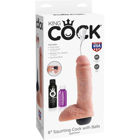 Еякулиращо дилдо King Cock 20см
