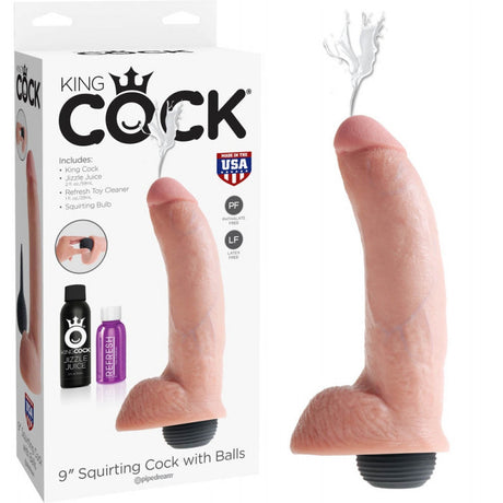 Еякулиращо дилдо King Cock 23см