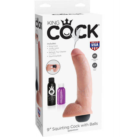 Еякулиращо дилдо King Cock 23см