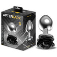 Анален разширител Black Rose размер S в сива кутия AfterDark Black-Silver до самия сребрист артикул с основа като черна роза