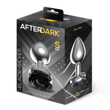 Кутия на Анален разширител Black Rose, размер S, на марка After Dark, в черно и сребристо, с изображение на металната играчка с черна роза