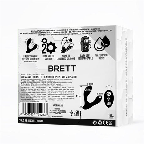 Простатен стимулатор Brett с дистанционно управление
