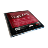 Гръб на опаковката на черния PVC чаршаф WetGAMES, размер 180 x 220 см, с описание на продукта и баркод