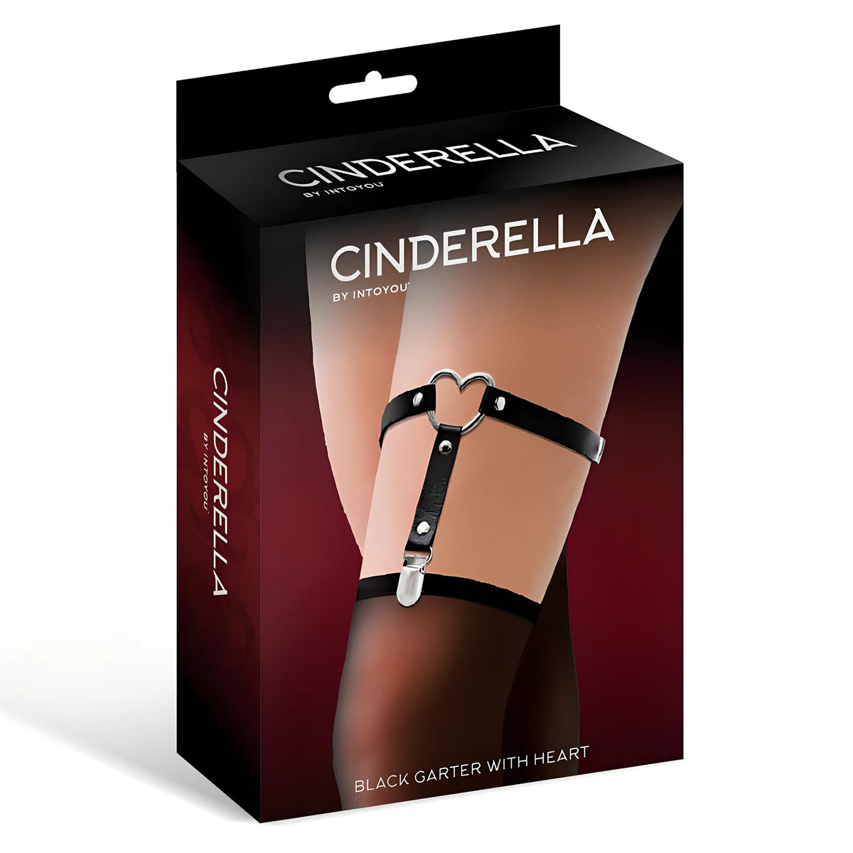 Черен жартиер със сърце Cinderella – снимка 2