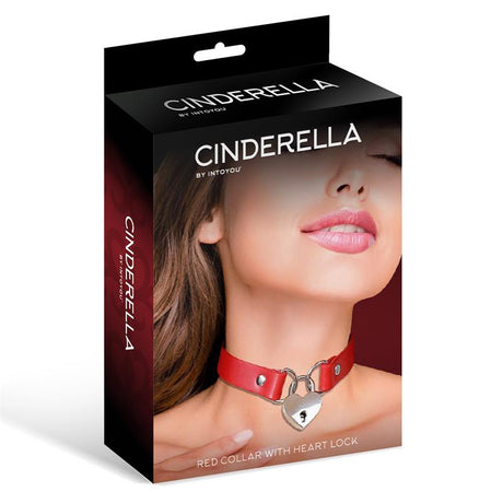 Нашийник със сърце Cinderella червен