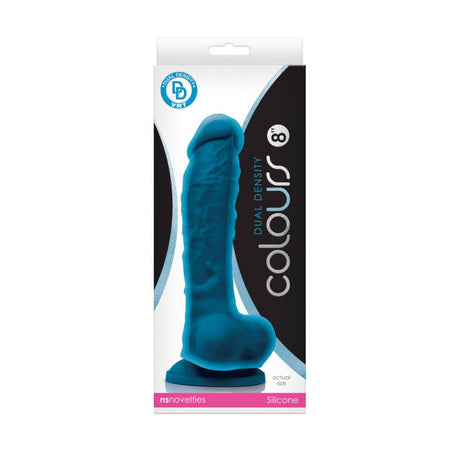Дилдо Colours Dual Density 20см, синьо
