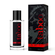 Феромонен парфюм Taboo Domination на Ruf: стъклен флакон с черен капак и черна кутия с червен надпис, 50 мл