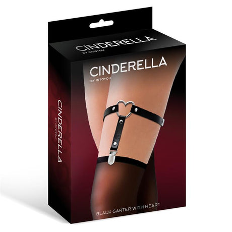 Черен жартиер със сърце Cinderella