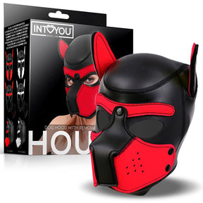 Фетиш маска Hound червена
