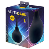 Кутия на интимен душ Bommy размер L с надпис After Dark, 224 ml, черна гумена круша на лицевата страна и в реален размер отстрани