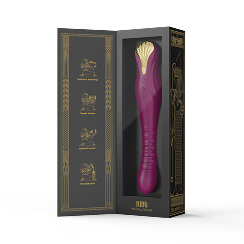 Вибратор Пулсатор King с кристал Swarovski Velvet Purple