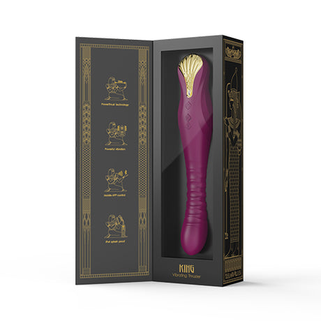 Вибратор Пулсатор King с кристал Swarovski Velvet Purple