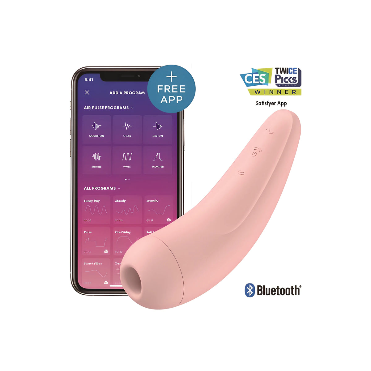 Клитор стимулатор Curvy 2+ Pink от Satisfyer