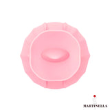 Martinella Licking Tongue в розов цвят, гледан отгоре: силиконов накрайник с овално изпъкнало място в центъра и логото на Martinella