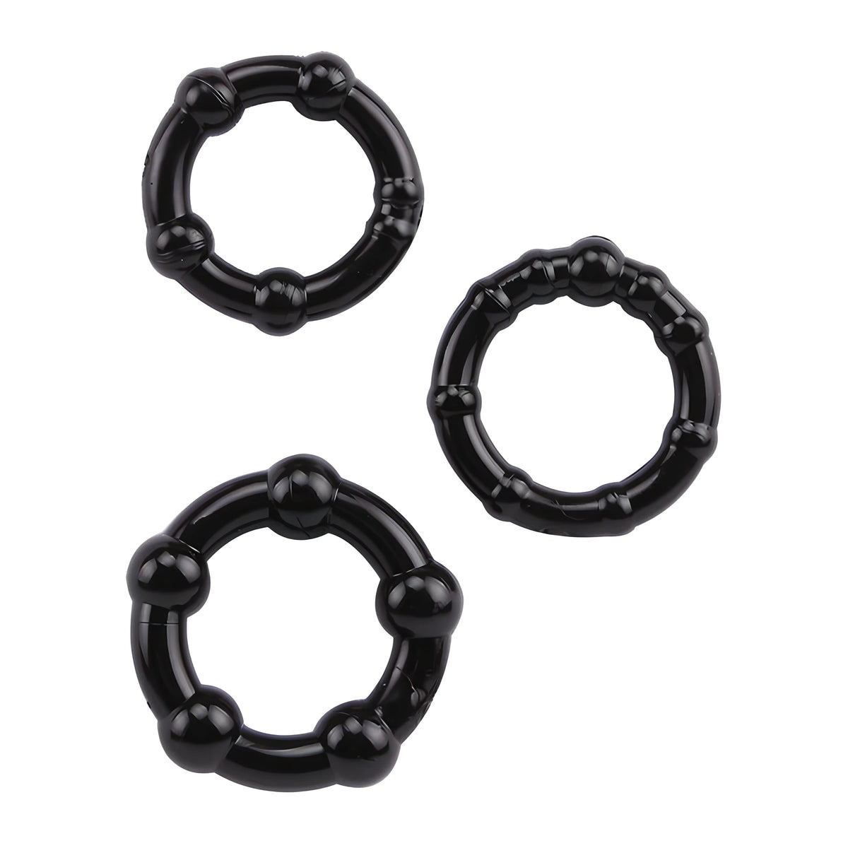 Комплект пенис рингове Beaded Black от Chisa Novelties