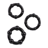 Комплект пенис рингове Beaded Black от Chisa Novelties