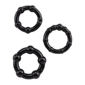 Комплект пенис рингове Beaded Black от Chisa Novelties