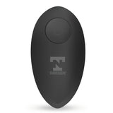 Черно овално дистанционно на Tardenoche от комплект Six-In-One, с кръгъл бутон за включване и лого в долната част