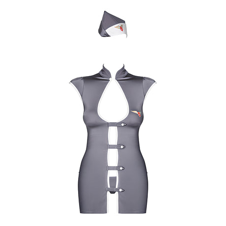 Костюм на Секси Стюардеса S/M | Grey – снимка 6