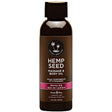 Масажно олио Hemp Seed на Earthly Body в кехлибарена бутилка с кафява етикетка, аромат Skinny Dip, 60 мл, изглед отпред
