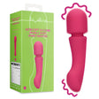 Масажор Double-Sided Ultra Soft Silicone на Shots: зелена кутия Loveline до розов силиконов уанд с вибрации от двата края
