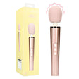 Масажор Loveline Rose Pink с розова глава и розово-златист корпус с три бутона, до жълтата си опаковка