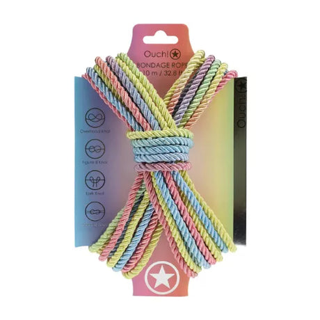 Въже за бондаж 10 м Ouch Multicolor