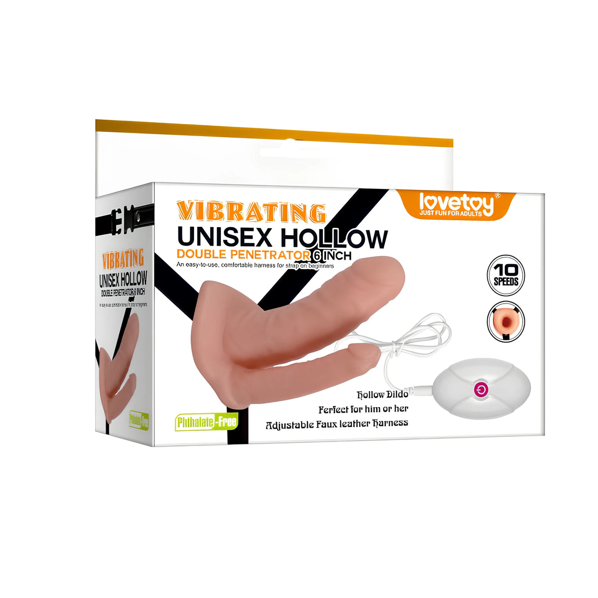 Пенис колан за двойно проникване с вибрация от Lovetoy
