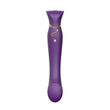 Вибратор Queen с кристал Swarovski и загряване Twilight Purple