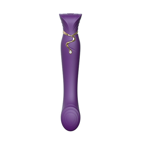 Вибратор Queen с кристал Swarovski и загряване Twilight Purple