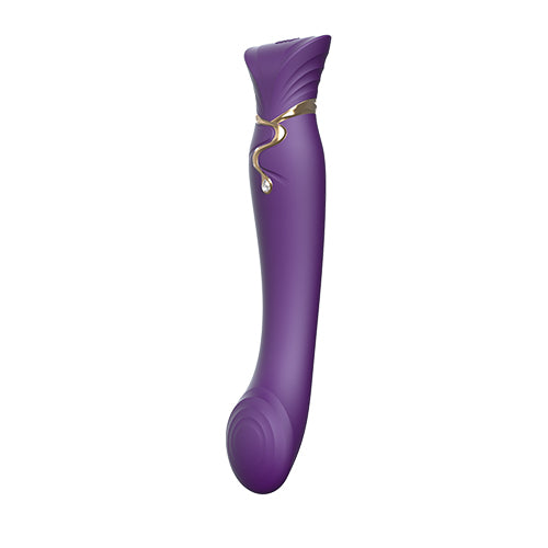 Вибратор Queen с кристал Swarovski и загряване Twilight Purple