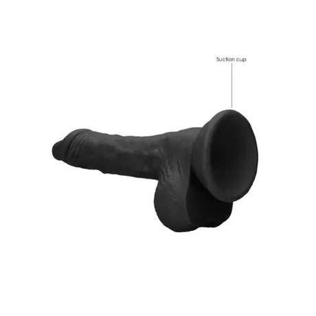 Дилдо с тестиси Real Rock 17 cm Black