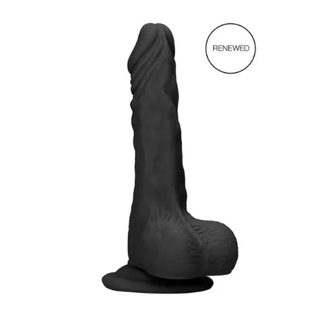 Дилдо с тестиси Real Rock 17 cm Black