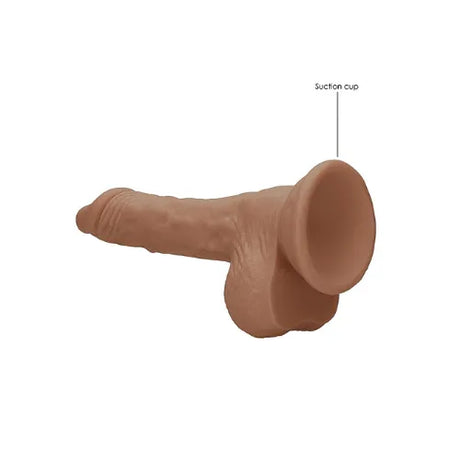 Дилдо с тестиси Real Rock 17 cm Tan