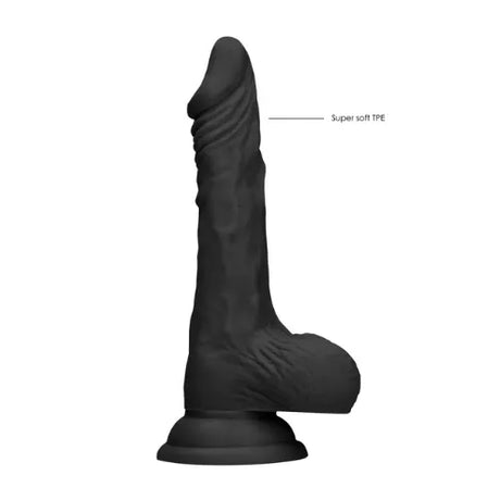 Дилдо с тестиси Real Rock 20 cm Black