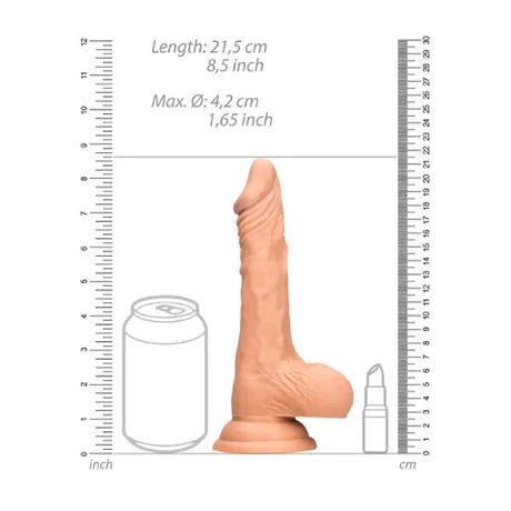 Дилдо с тестиси Real Rock 20 cm Flesh