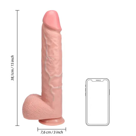 Дилдо с тестиси Real Rock 38 cm