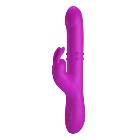 Вибратор с тласкащо движение и масажиращи перли Reese Purple