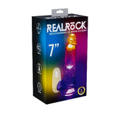 Дилдо Real Rock 18 см - светещо, с вибрация и дистанционно управление