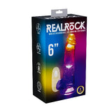 Дилдо Real Rock 15 см - светещо, с вибрация и дистанционно управление