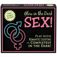 Черна кутия на играта Glow in the Dark Sex на Kheper Games с розово-син символ и надпис „Two Games in One!“