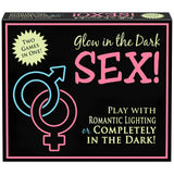 Черна кутия на играта Glow in the Dark Sex на Kheper Games с розово-син символ и надпис „Two Games in One!“