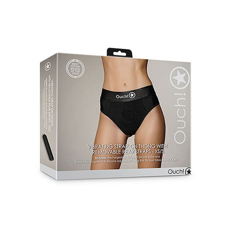 Strap-on thong with removable rear straps M/L