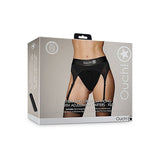 Strap-on thong with adjustable garters M/L