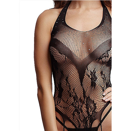Секси боди Rhinestone Halter